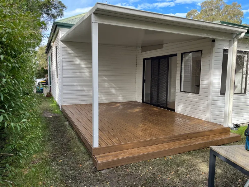 Merbau hardwood deck built in Newcastle