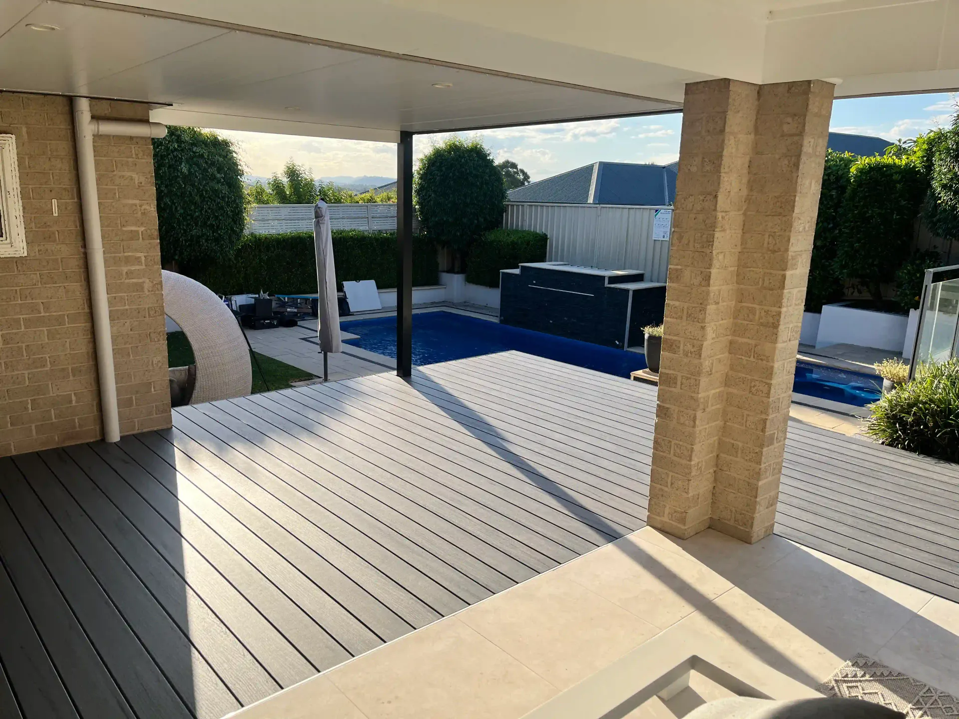 Composite pool deck built in Newcastle