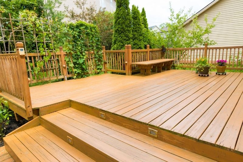 vacant place converted into a nice timber decking
