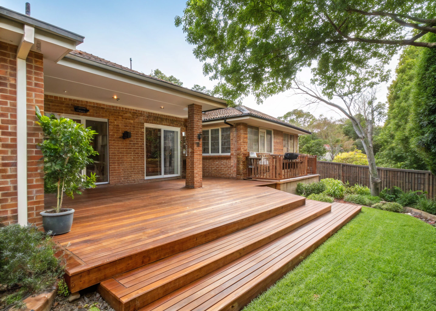 Timber deck installation Newcastle NSW backyard entertaining area
